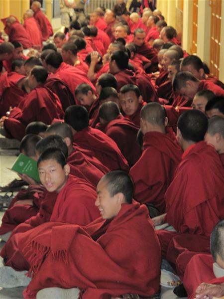 Monks at the main temple.