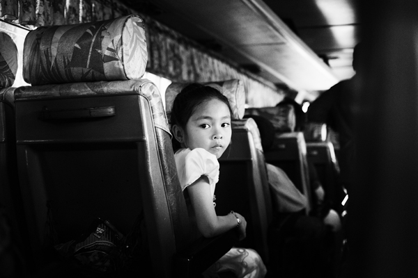 girl in the bus