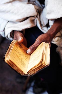 Praying book, Lalibela, Ethiopia