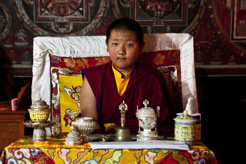 The young monk is the new head of the Sakya sect in Upper Mustang region