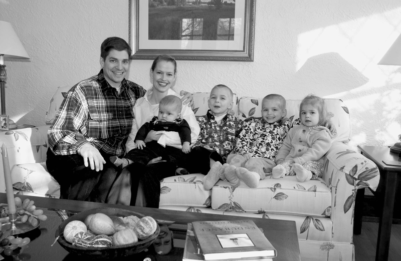 Steven and family, Mija, Peter, Calvin, Josiah; Abigail