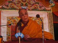 Dalai Lama during the Teaching