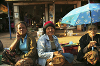 women at the market in Savannaket