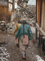 Kinnauri Women walk in Chitkul