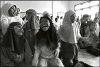 Girls having fun during the morning class at an orphanage in Banda Aceh Indonesia