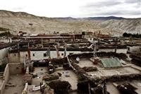 A glimpse of the walled city of Lo Manthang, Upper Mustang