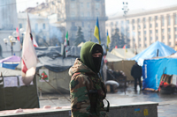 Guard at Maidan Entrance