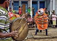 tiger dancer with drummer