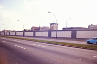 The Berlin Wall : The eastern side ; colour fields of white and grey